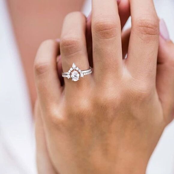 1.5 CARAT WHITE GOLD DIAMOND STACKABLE WEDDING RING - Picture 2 of 6